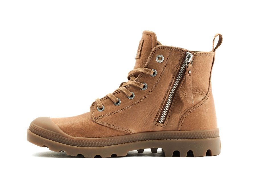 Querido Brown Palladium Pampa Hi Zip Lth Ess