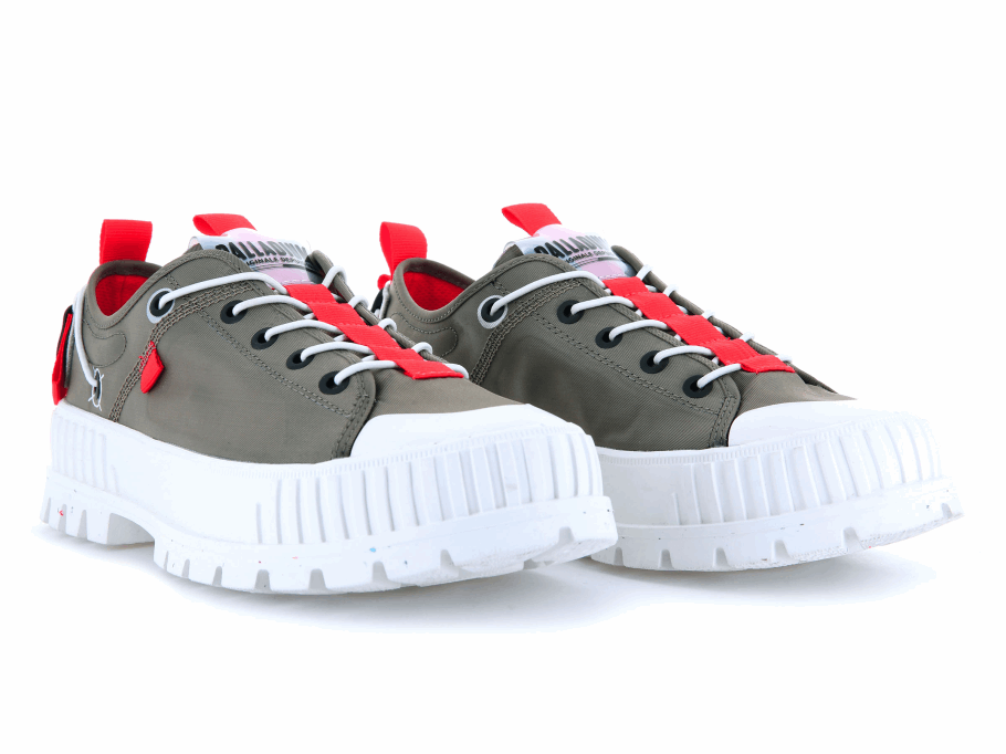 Palladium Pallashock Lo Bilhete Para A Terra Verde Escuro