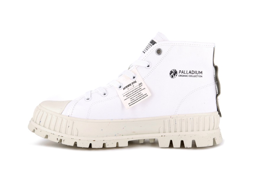 Palladium Pallashock Mid Organic Star Branco