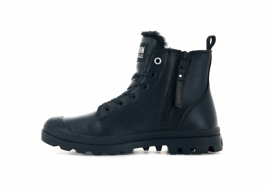 Palladium Pampa Hi Zip Couro S Preto