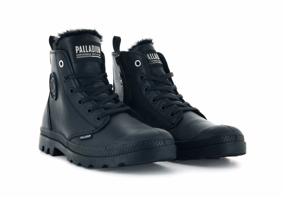 Palladium Pampa Hi Zip Couro S Preto