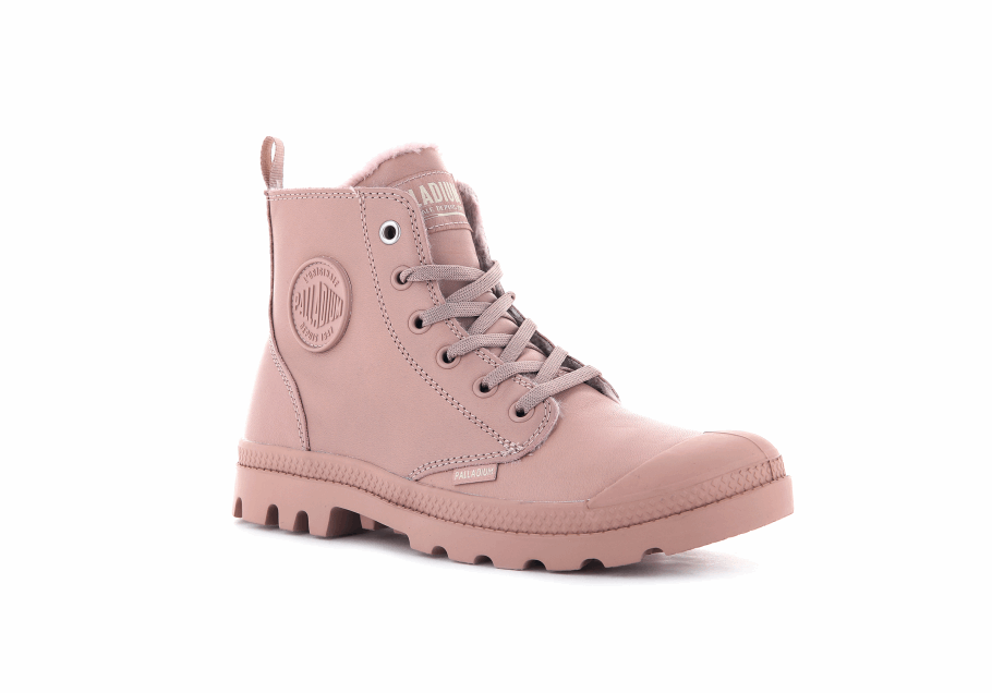 Palladium Pampa Hi Zip Couro S Misty Rose