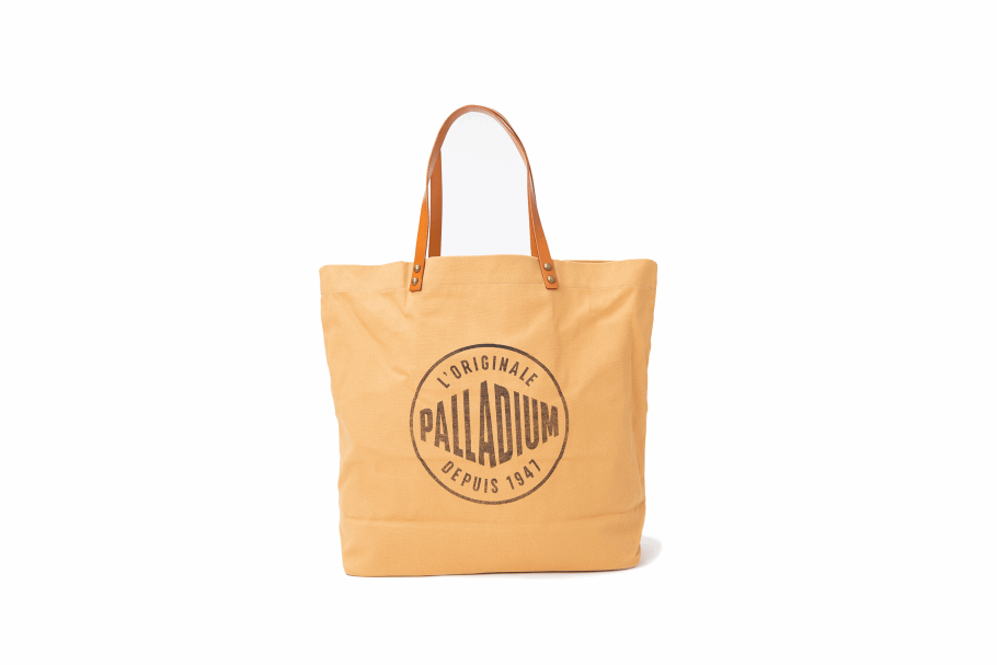 Bolsa Tote Com Logotipo Redondo De Paládio Camelo