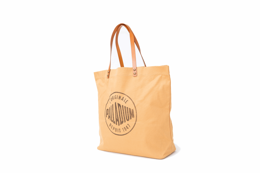 Bolsa Tote Com Logotipo Redondo De Paládio Camelo