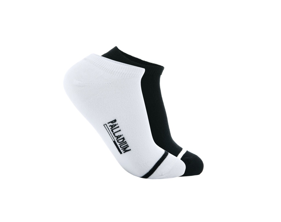 Tornozelo Básico Feminino Paládio Branco Preto